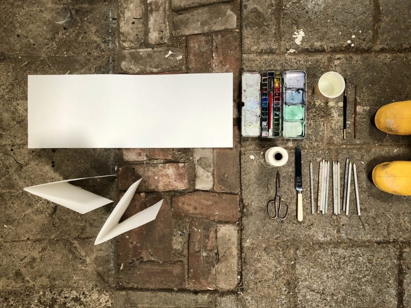 Make a journal - step one - fold the pages in half