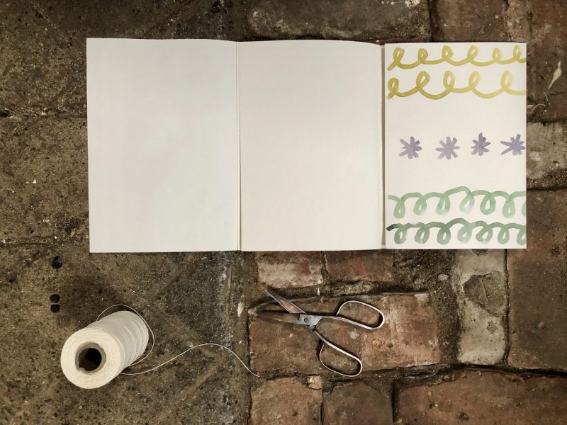 Make a journal - step sixteen - fold the cover flap in