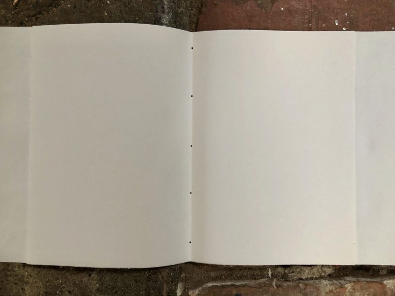 Make a journal - step five - mark five holes