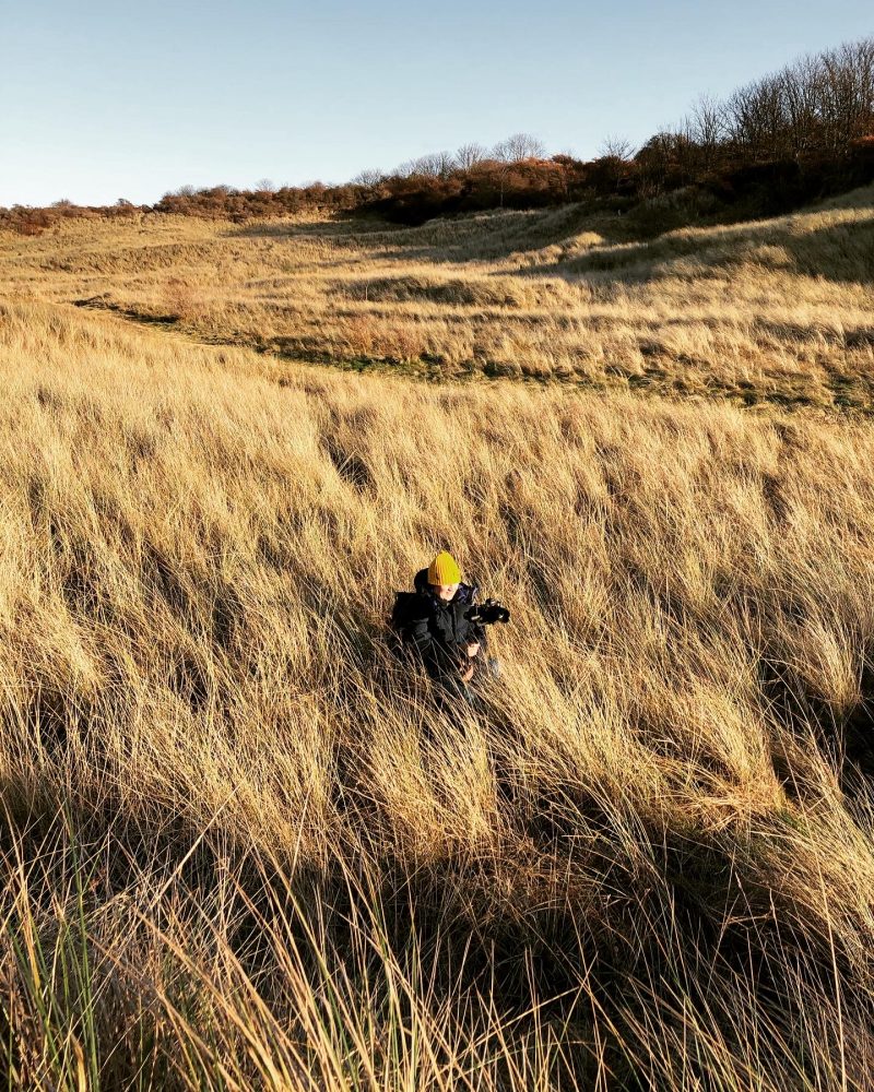 The Travelling Bookbinder film shoot. Sarah Mason filming on location in Scotland