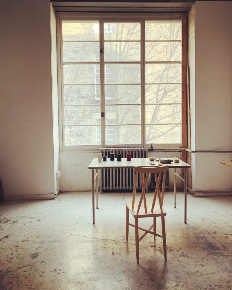 The Travelling Bookbinder film shoot. The Travelling Bookbinder's Edinburgh studio