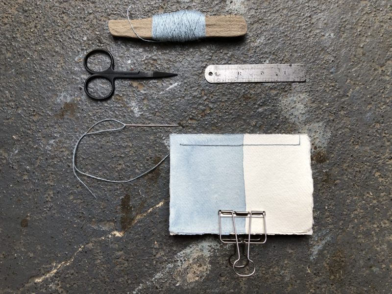 Make a stab binding with The Travelling Bookbinder - Wrap around spine