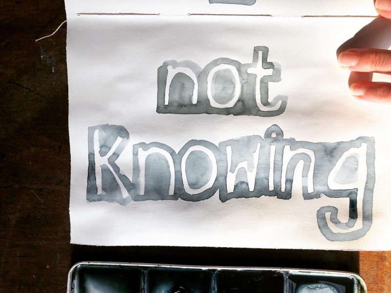 Covid 19 Sketchbook by Rachel Hazell. Handlettering. Island isolation: Creative lockdown.