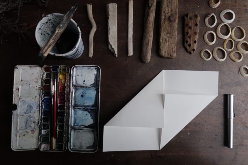 The Travelling Bookbinder: Mailart Origami Envelope. Two diagonal folds