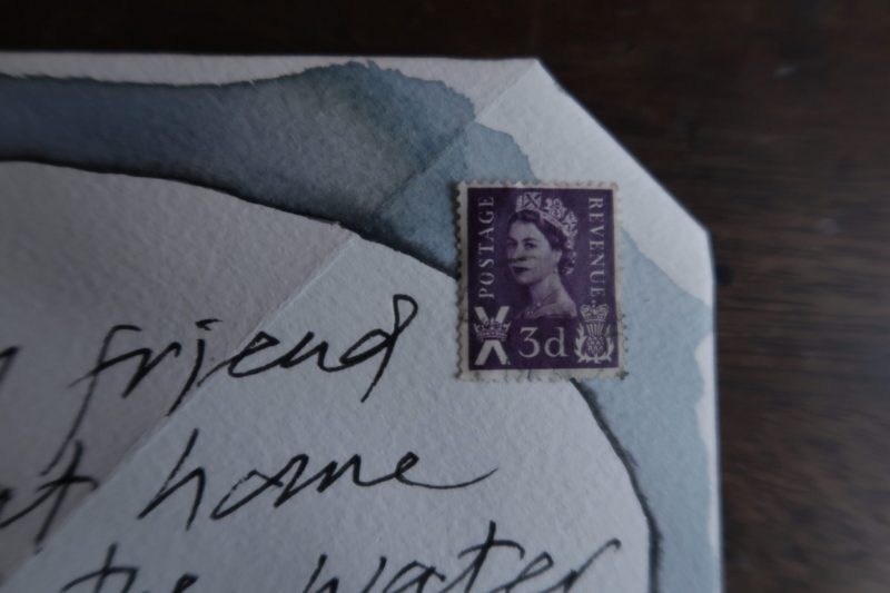 The Travelling Bookbinder: Mailart Origami Envelope. Add stamp