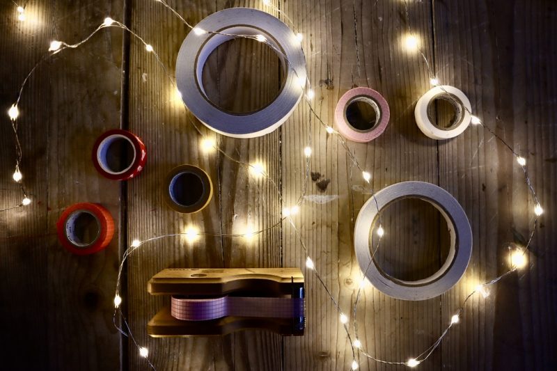 Use washi, double-sided and matte tape for WrapLove parcels