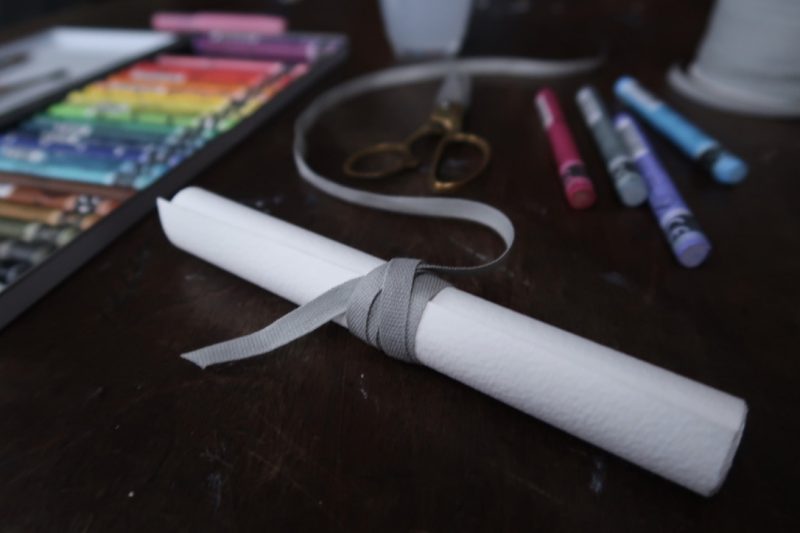 The Travelling Bookbinder: Thank You Scroll: Finished scroll