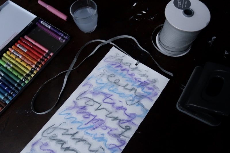 The Travelling Bookbinder: Thank You Scroll: Secure with a knot