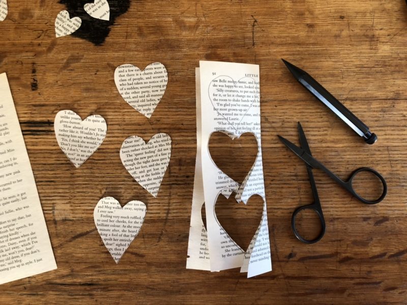 The Travelling Bookbinder: Heart Confetti: Cut out hearts