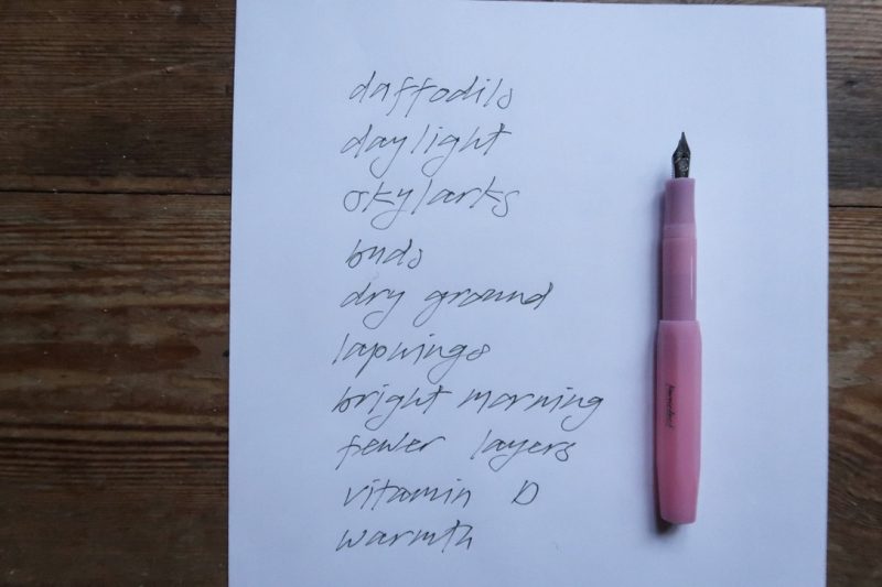 The Travelling Bookbinder: StAnza Bookart: Shades of Spring. Write a list of ten words that make you think of Spring