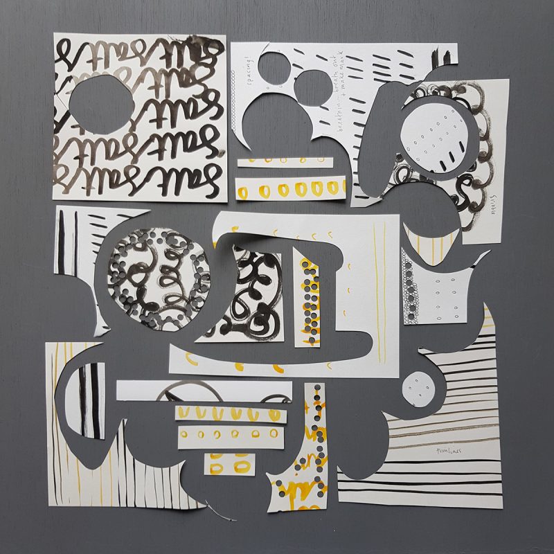 The Travelling Bookbinder - Gathering Bookart Retreat - Review by Cat Rowe. Mark making, writing and collage