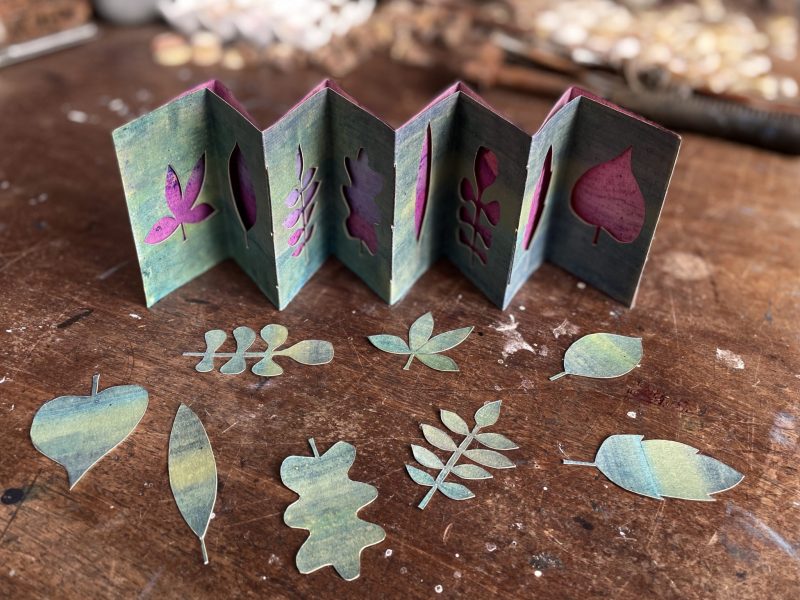 The Travelling Bookbinder: Cut Collage Concertina. Finished piece