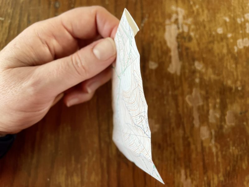 The Travelling Bookbinder: Origami Heart Ring: Fold down first crease