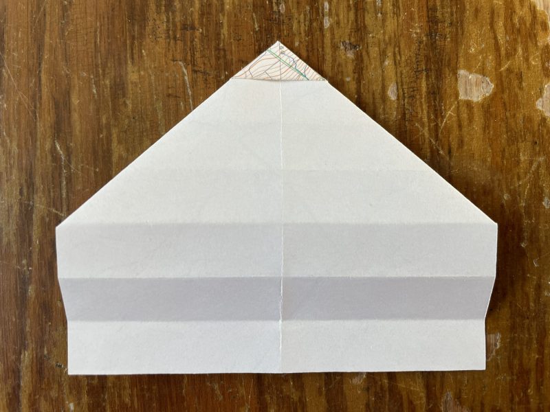 The Travelling Bookbinder: Origami Heart Ring: Flip over, keep point at the top