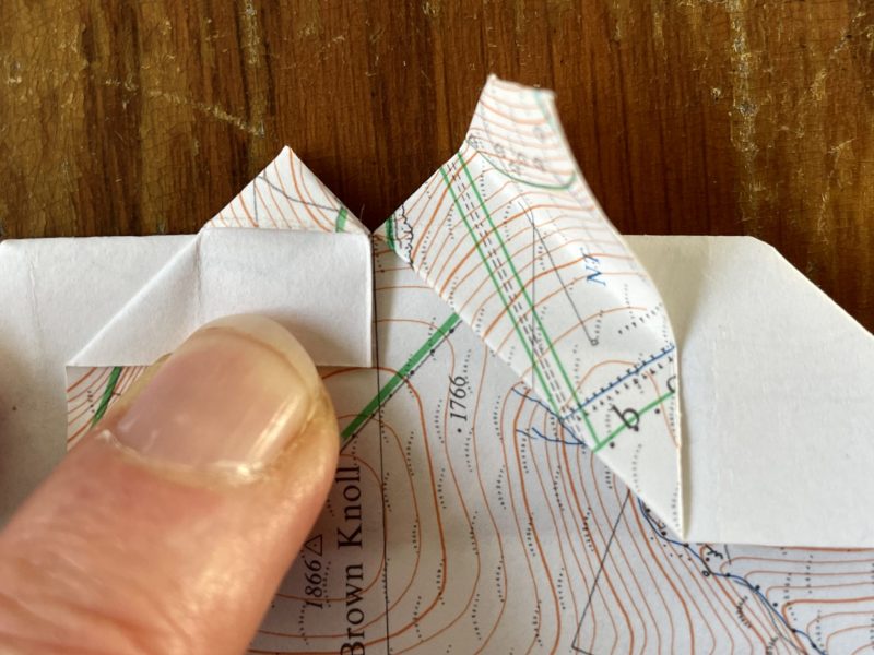 The Travelling Bookbinder: Origami Heart Ring: By folding 45 degrees