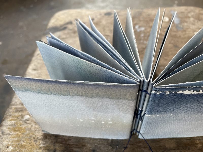 The Travelling Bookbinder: BookLove: Blue bound pages