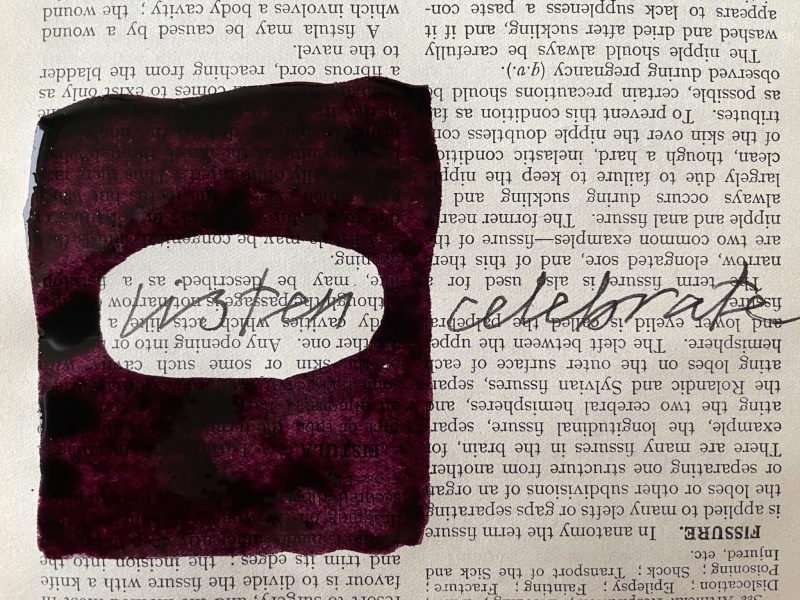 The Travelling Bookbinder: How to project: How to live: Paint round word