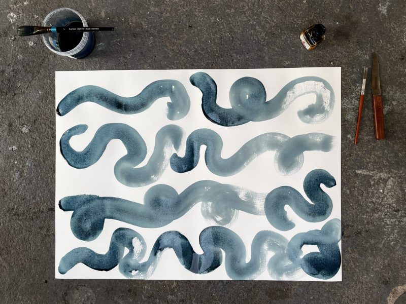 The Travelling Bookbinder: How-to project: Holiday Postcards: Loose and free shapes