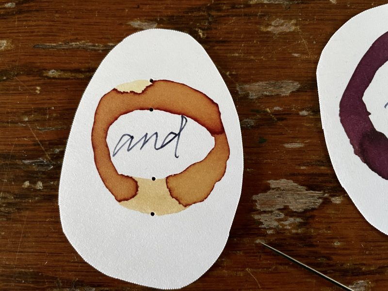 The Travelling Bookbinder: How to: Make Jewel Bauble Wishes: Prick holes