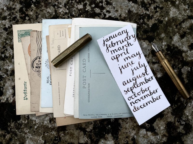 How to Make: Twelve Postcards: The Travelling Bookbinder: Free project: Months