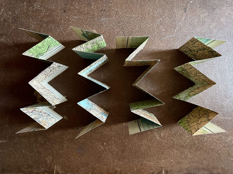 The Travelling Bookbinder: Make a mini concertina: Finished strips