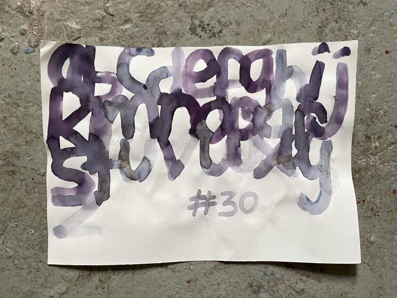 The Travelling Bookbinder: How to write 100 alphabets: No.30: #100daylefthandalphabet