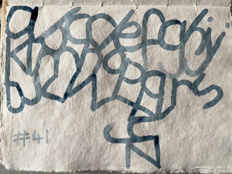 The Travelling Bookbinder: How to Write 100 Alphabets: 41 #100daylefthandalphabet