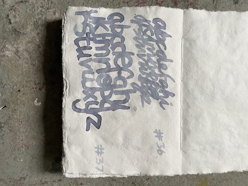 The Travelling Bookbinder: How to write 100 alphabets: No.36 and 37: #100daylefthandalphabet