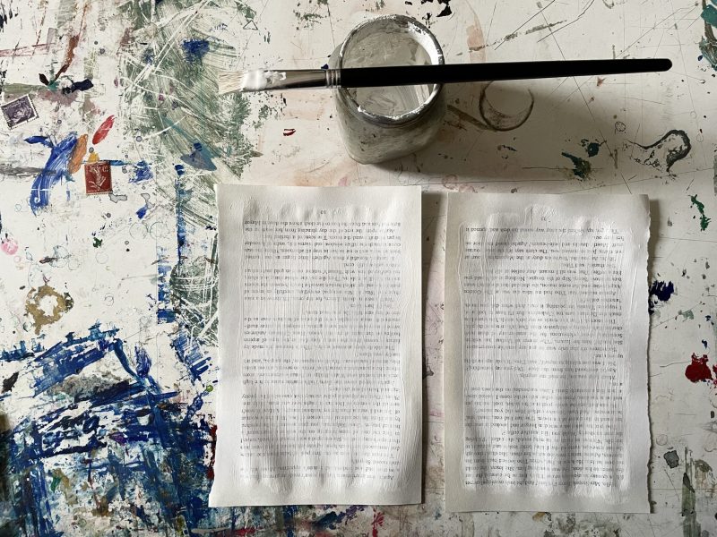 The Travelling Bookbinder: How to: Write a Love Letter: Applying gesso