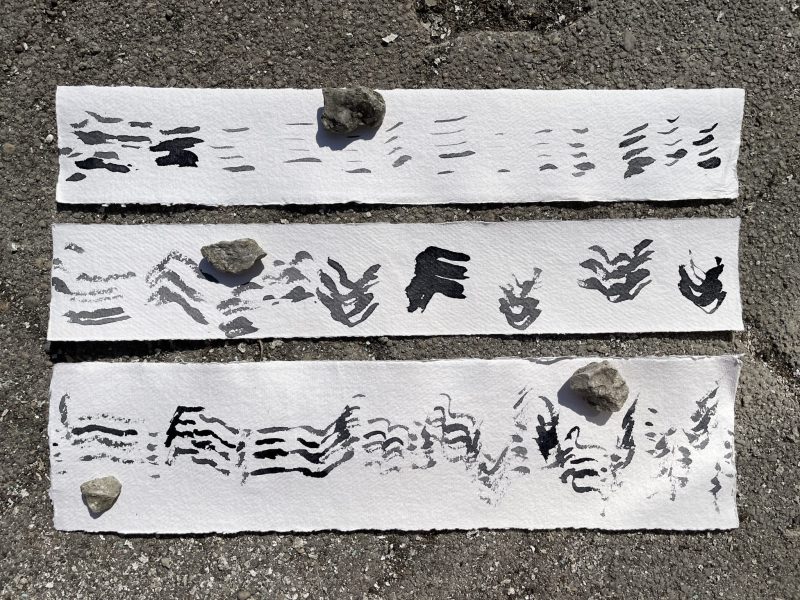 The Travelling Bookbinder: How to Record Sound: Inspired by Cornell Lab's Merlin app: Ink drying outside