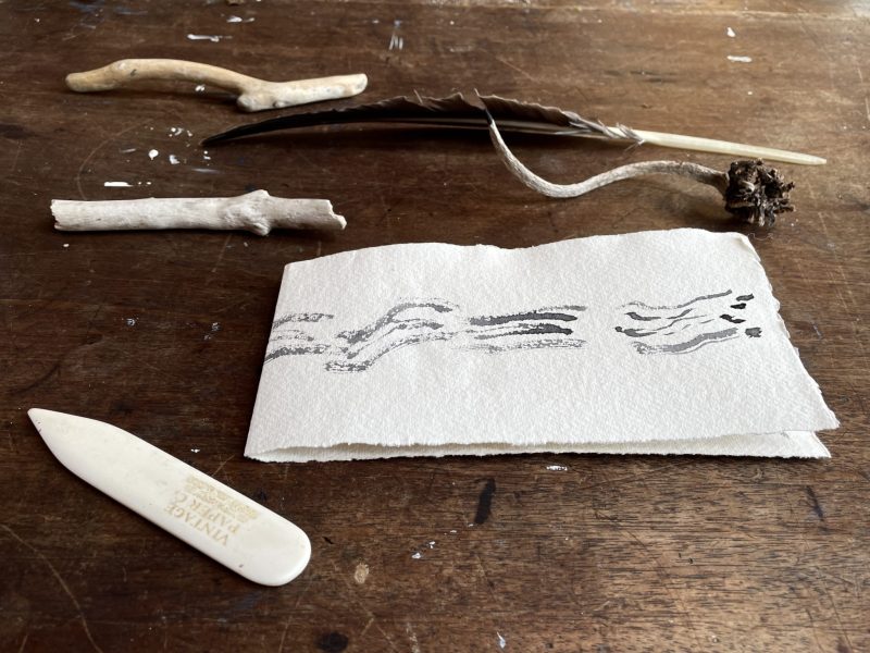 The Travelling Bookbinder: How to Record Sound: Inspired by Cornell Lab's Merlin app: In half, bone folded