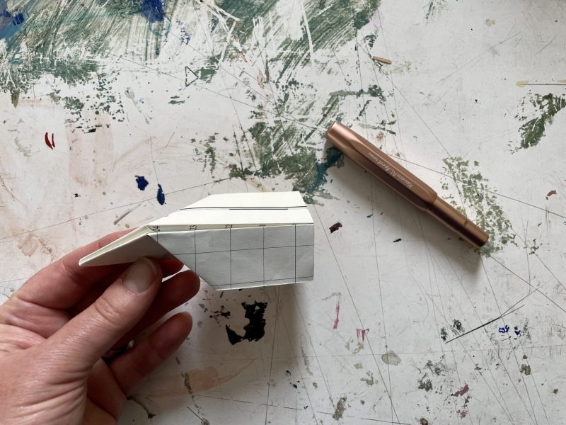 The Travelling Bookbinder: How to fold a paper aeroplane: A MapLove taster project: Finished plane