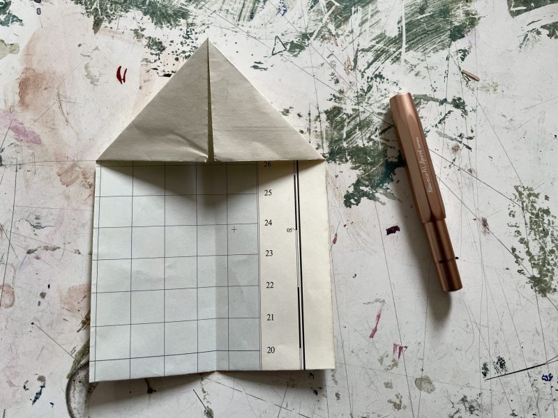 The Travelling Bookbinder: How to fold a paper aeroplane: A MapLove taster project: Fold point down