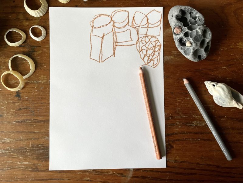 The Travelling Bookbinder: How to: Draw a 360 degrees map: Start drawing