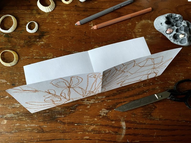 The Travelling Bookbinder: How to: Draw a 360 degrees map: And fold lengthways