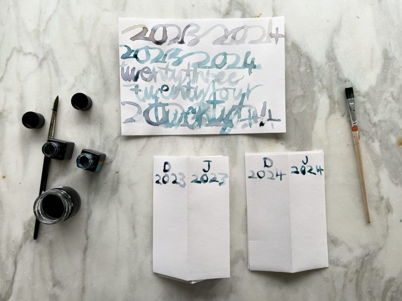 The Travelling Bookbinder: How to: Make a notebook: Add dates