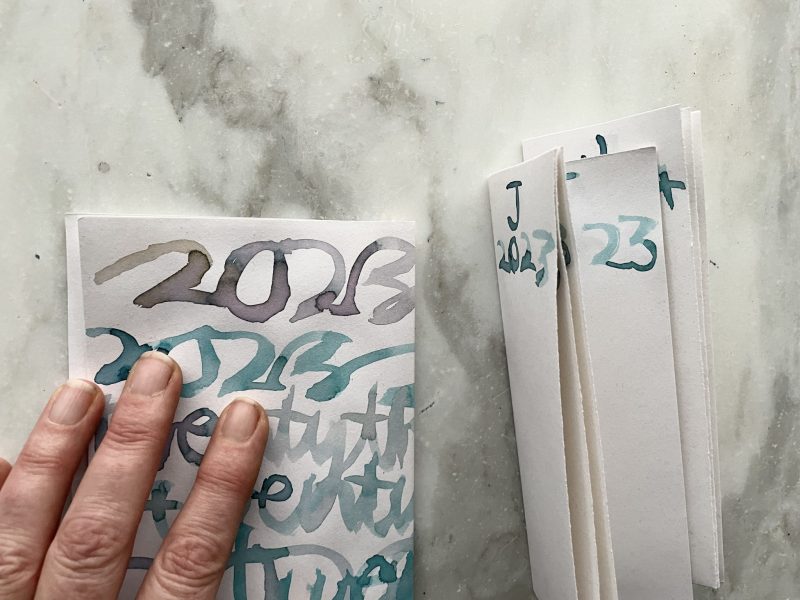 The Travelling Bookbinder: How to: Make a notebook: And on other side