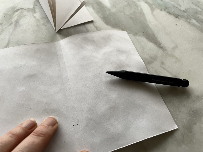 The Travelling Bookbinder: How to: Make a notebook: Mark holes