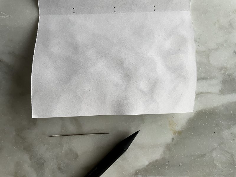 The Travelling Bookbinder: How to: Make a notebook: Prick holes