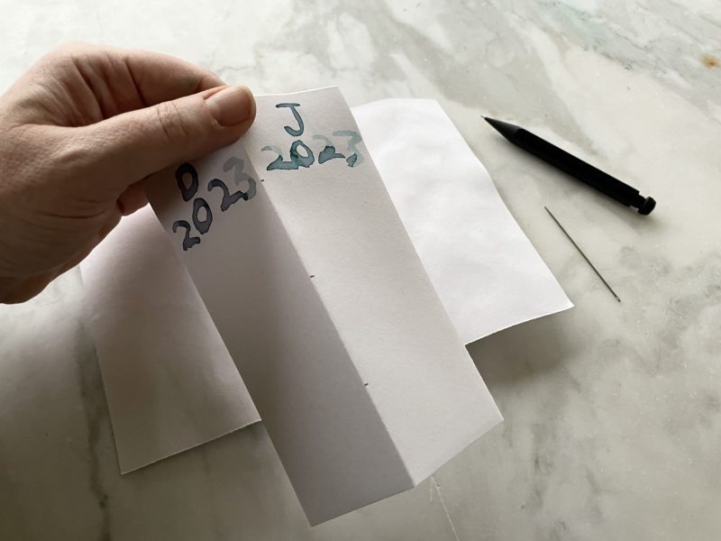 The Travelling Bookbinder: How to: Make a notebook: Prick