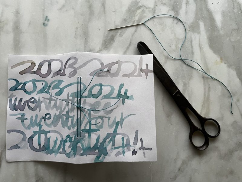 The Travelling Bookbinder: How to: Make a notebook: Finished sewing