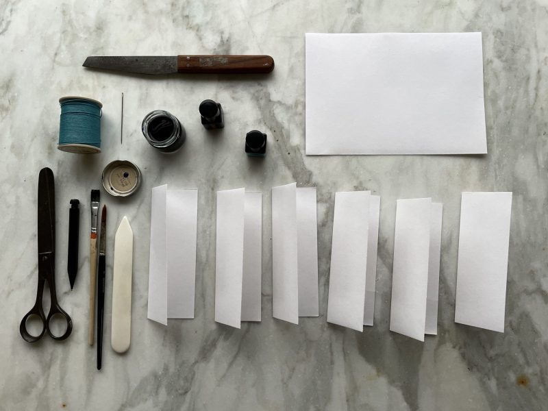 The Travelling Bookbinder: How to: Make a notebook: Six sections