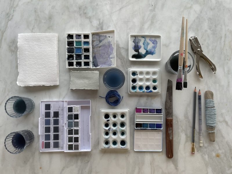 The Travelling Bookbinder: How to be Blue: Bookart project: You'll need