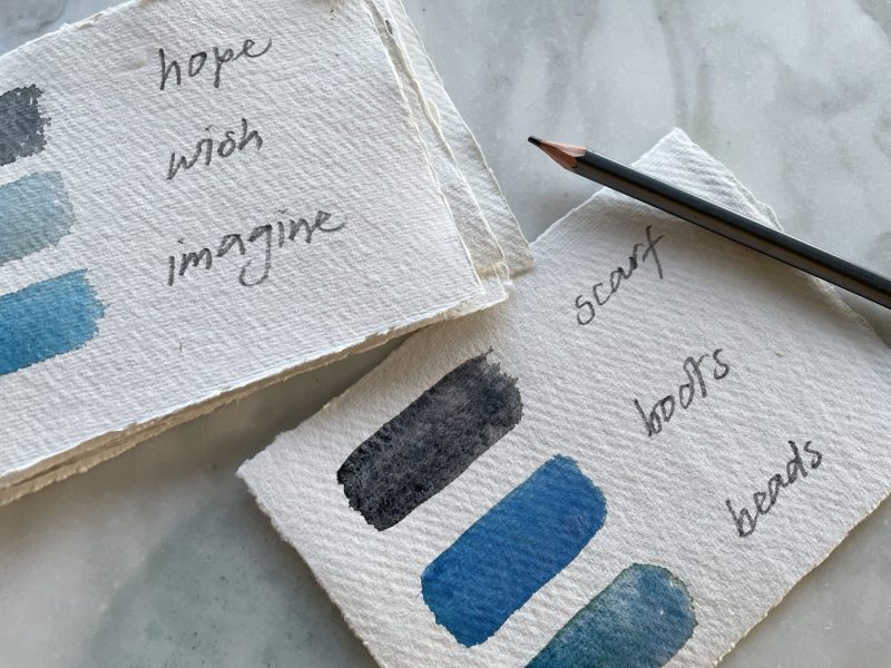 The Travelling Bookbinder: How to be Blue: Bookart project: For all six, words