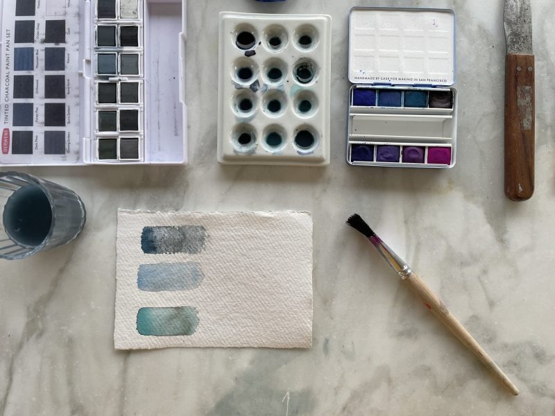 The Travelling Bookbinder: How to be Blue: Bookart project: Three colour marks