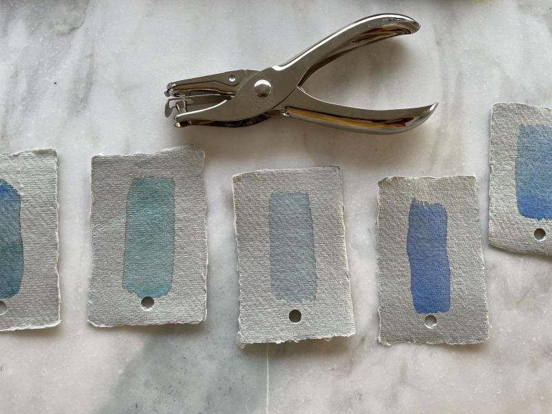 The Travelling Bookbinder: How to be Blue: Bookart project: Punching holes