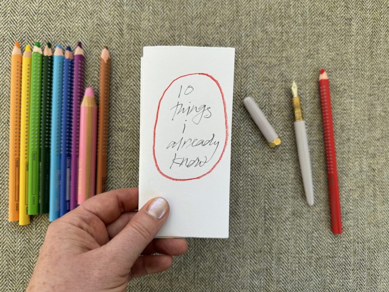 The Travelling Bookbinder: 10 Things You Already Know: Title